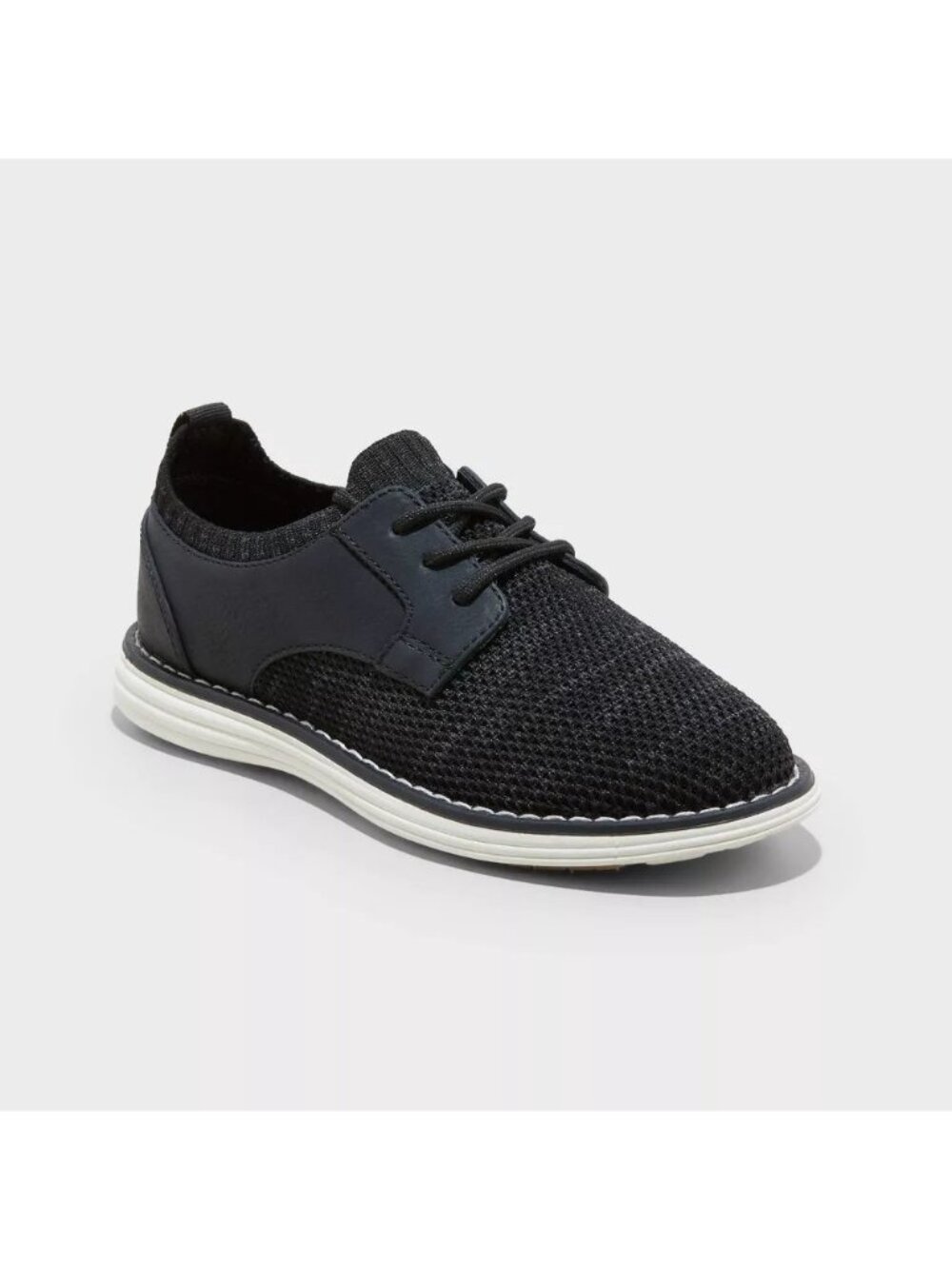NEW Cat & Jack Kids' Elijah Knit Dress Shoes - Black